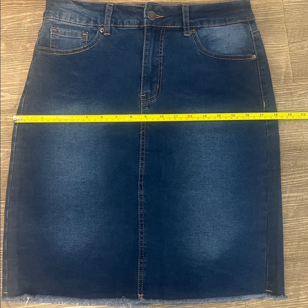 Bleu Blue denim Jean Knee-Length Skirt for Casual Wear Size 6 - Picture 13 of 14